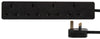 PRO ELEC PELB1413 4-Gang Extension Lead, 20m, Black
