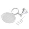 Wall Mounted Soap Dispenser with Dish Holder for Bathroom Accessories Chrome Plated Corrosion Resistant Modern Round Design