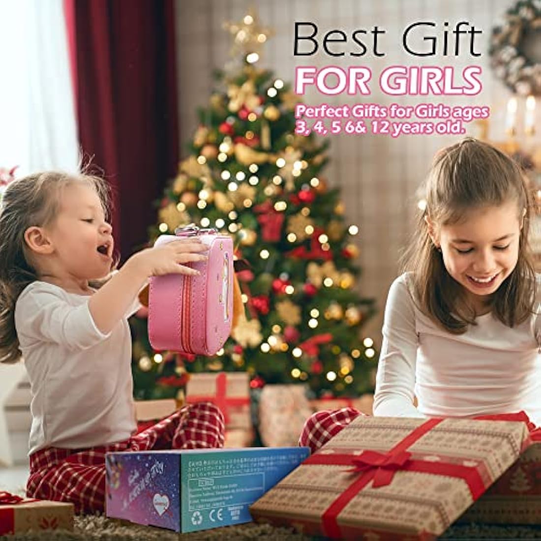 Washable Kids Makeup Girls Toys - Real Makeup Set Make Up Kits for Children Kids Girls Princess Glamour Girl Pretend Play Makeup Kit Christmas Birthday Gifts Toys for 3 4 5 6 7 8 9 10 Year Old Girl