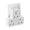 3 Way Plug Adapter UK, TESSAN Multiplug Socket with 3 USB, Wall Plug Extender Adapter, Multiple Outlets Extender with Triple USB Charger for Home,