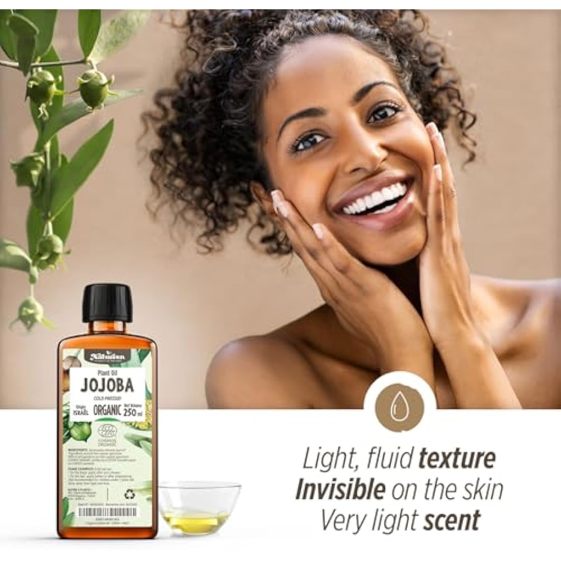 Organic Jojoba oil 900 ml - Pure & Natural - Cold Pressed