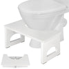 RayLove Toilet Stool, 7.5 Inch Toilet Stools, Portable Folding Wooden Toilet Poop Stool with Non-Slip Mat for Adults and Children etc, White