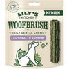 Lily's Kitchen Woofbrush Gut Health Dental Chew - Natural Dental Sticks for Medium Dogs (5 Packs of 7 Chews)
