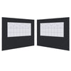 ABCCANOPY 2 Pack of 3M Gazebo Marquee Replacement Exchangeable Side Panel Wall Panels Walls,Black