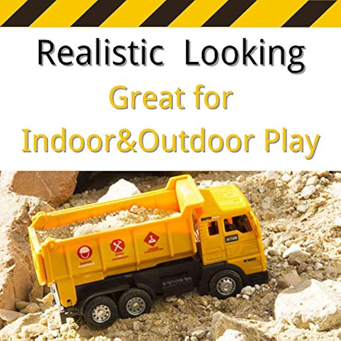 Yetech 7-1n-1 Construction Vehicles Toys Set with Play Mat - 7 Sturdy Engineering Trucks Toys, 27.6 * 31.5inche Play Mat, Christmas Birthday Gift for Toddlers Boys 3 4 5 6 7 Years Old