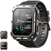 Smart watch military for men with call dials that can make calls and answer calls compatible for iOS Android, Fitness Activity tracker with IP68 Waterproof Ai voice, with 123 Sports Modes