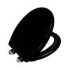 Live4gadgets Quick Release Toilet Seat Black Toilet seat Soft Close & Hinges for Easy Cleaning Universal Bathroom, Heavy-Duty UF Material, Top &