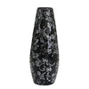 London Boutique Large Tall Vase 18" 40cm Vases for Flowers Handmade Decorative Mosaic Glitter Vase Sparkled Glass gift present (Large Black Rose)