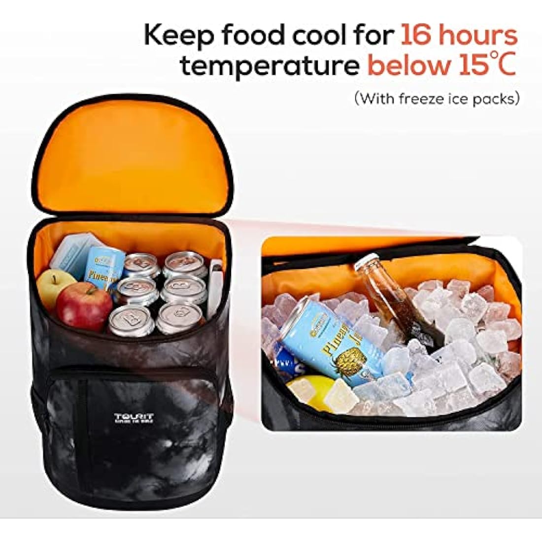 TOURIT Cooler Backpack 30 Cans Lightweight Insulated Backpack Cooler Leak-Proof Soft Cooler Bag Large Capacity for Men Women to Picnics, Camping, Hiking, Beach, Park or Day Trips