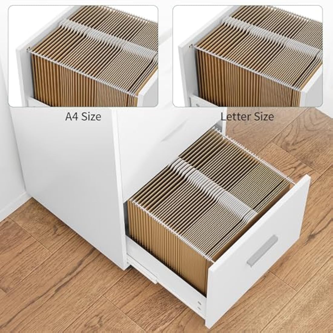 YITAHOME Mobile File Cabinet, 4-Drawer Filing Cabinet for Home & Office, Storage Cabinet With Drawers, 4 Wheels, Rolling Under Desk (White)