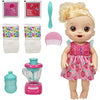 Baby Alive Magical Mixer Baby Doll Strawberry Shake with Blender Accessories, Drinks, Wets, Eats, Blonde Hair Toy for Children Aged 3 and Up