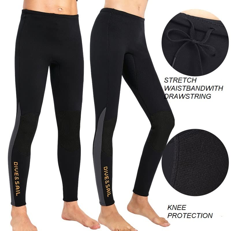 EUPTE 3mm Diving Wetsuit Pants Swimming Pants Leggings for Women Men (M, Women)