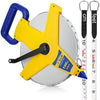 S&R Surveyors Tape Measure – 100m / 330ft Fiberglass Measuring Tape | Double-Sided Metric & Imperial Markings | Durable ABS Reel with Crank