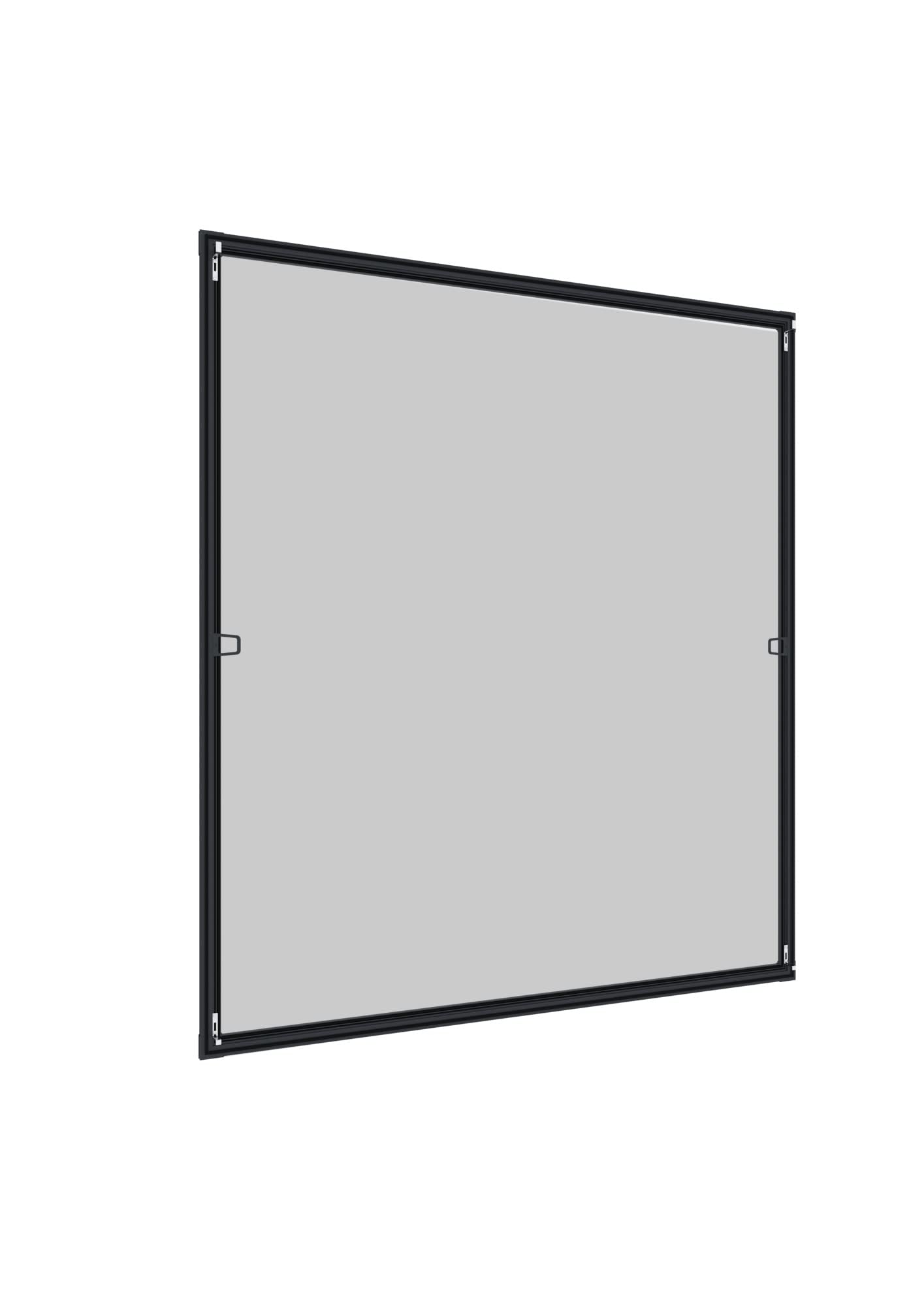 Windhager Insect Screen Tension Frame Window Plus, Fly Screen, Aluminium Frame for Windows, Can Be Shortened, 100 x 120 cm, Anthracite, 04327