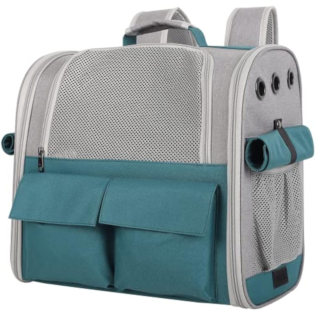 Pet Carrie Large Portable Backpack for Cat Puppy Dog up to 10kg - Capsule Breathable Travel Rucksack with Ventilated Mesh 3 Side Entry Top-Opening Foldable, Airline Approved for Outdoor Daily Use