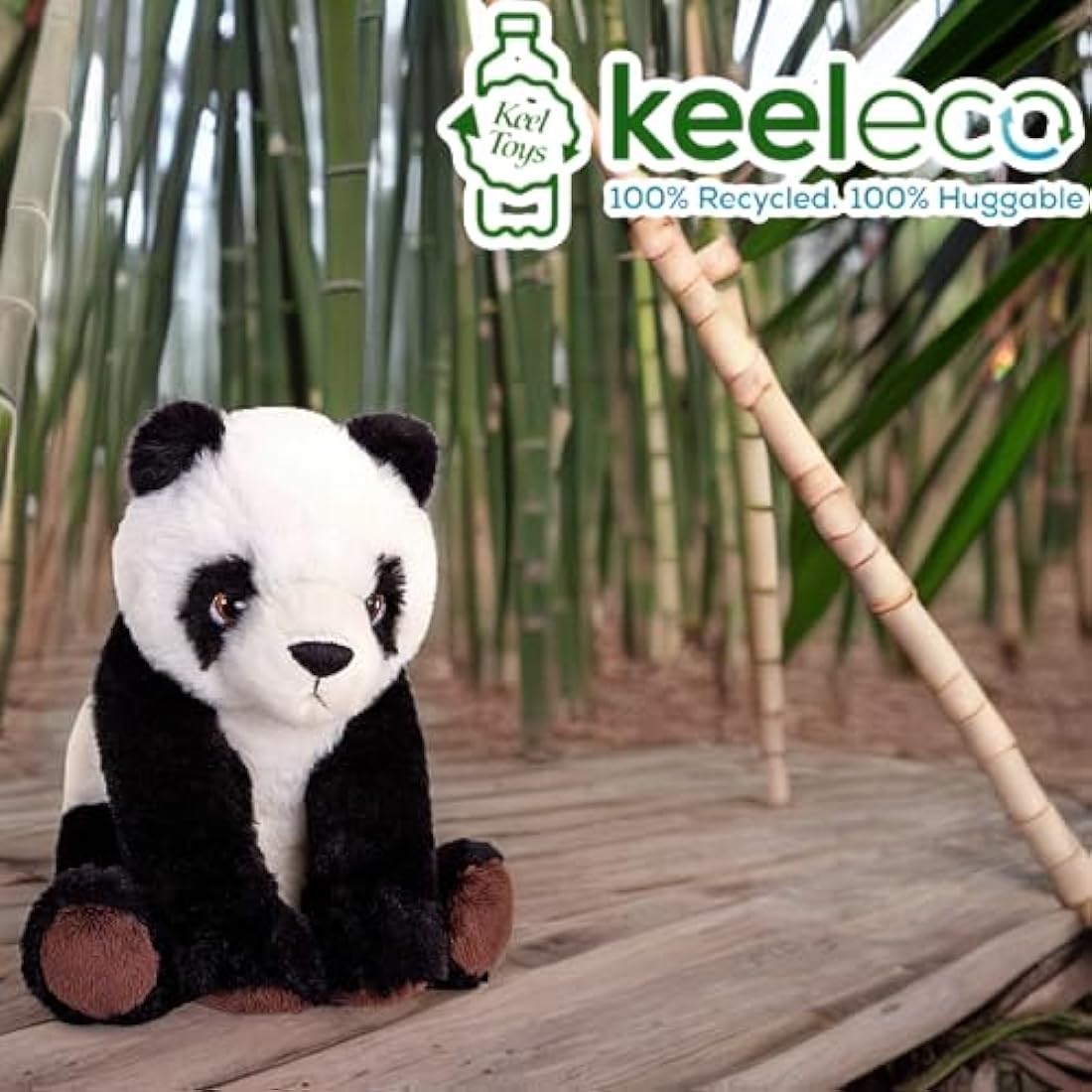 Deluxe Paws Plush Cuddly Soft Eco Toys 100% Recycled (Panda)