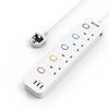 Mscien 3M Extension Lead with USB Slots, 4 Way 3 USB Extension Socket with Individual Switches Mountable Overload Protection Power Strips with 3Metre