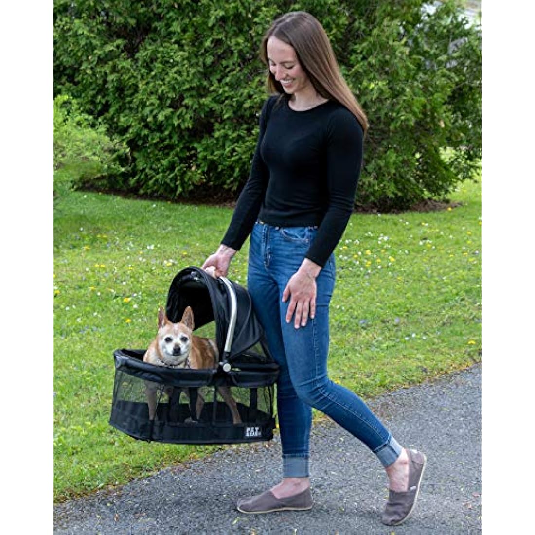Pet Gear View 360 Pet Safety Carrier & Car Seat for Small Dogs & Cats Push Button Entry