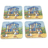 Emma Ball - "A Day at the Seaside" Coasters - Set of 4