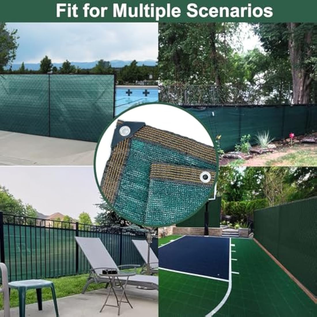BeGrit Garden Privacy Screen 2m × 5m Outdoor Fence Covering Net 90% HDPE Tear & UV Resistant Windbreak Privacy Mesh with 100 Cable Ties for Patio Backyard Plants Screening Panels