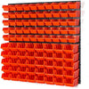 Set of 50 XS and 40 S size IN-Box storage bins and wall mounted louvre