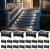 Solpex Solar Deck Lights, 20 Pack Solar Lights for Outdoor, Waterproof for Outdoor Stairs, Step, Fence, Yard, Patio, Pathway(Black Warm White)