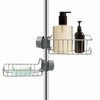 2 Non-Drilling Bathroom Shelves | Stainless Steel Shower Racks | Universal Adjustment for Shower Columns | Quick & Easy Installation | Soap and