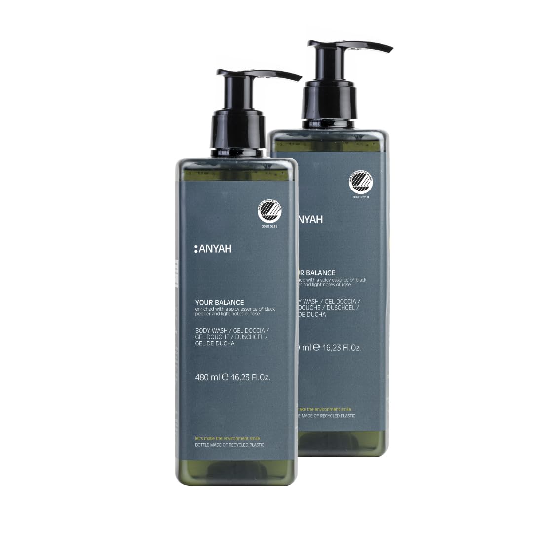 ANYAH Body Wash ? Moisturising Shower Gel for Dry & Sensitive Skin, Fragrance-Free Natural Body Wash ? Nordic Ecolabel Certified, Eco-Friendly &
