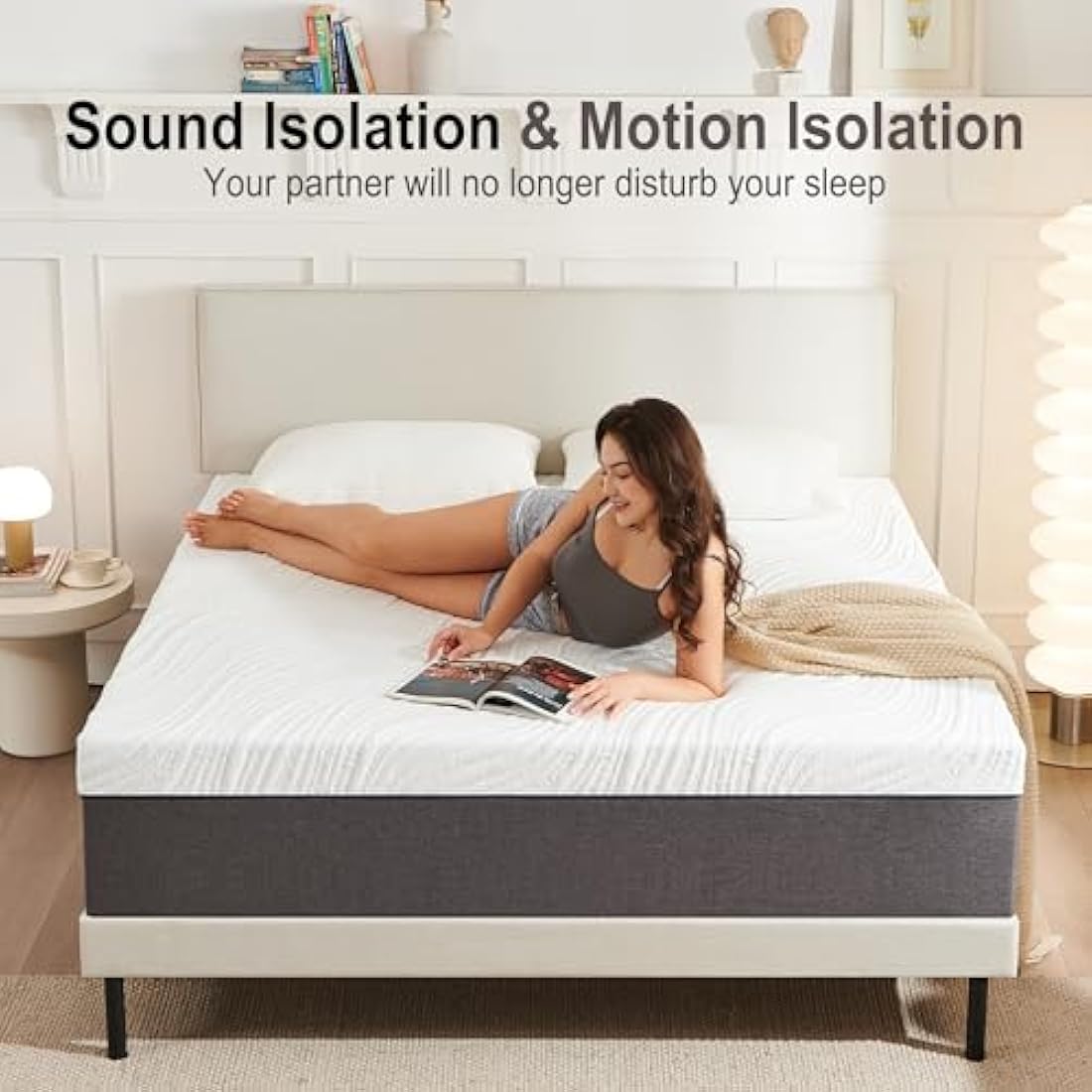 Twirest Mattresses, 25cm Double Mattresses with Memory Foam and Anti-mite, Breathable, Removable Carved Cover, Mattress in a Box, Edges Support for Sleep Supportive(135x190x25cm)