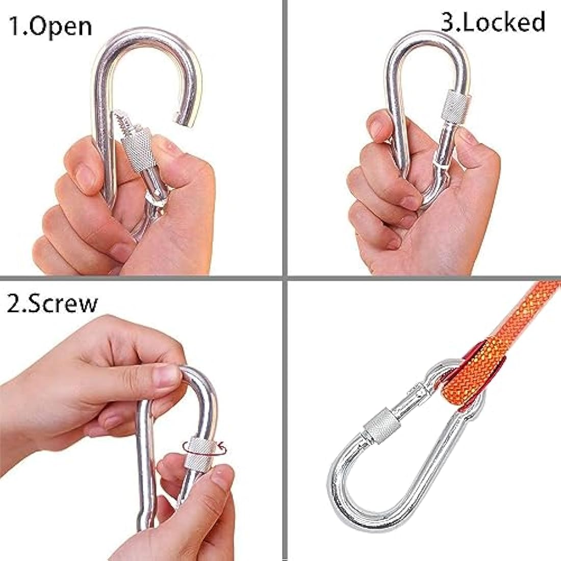 Climbing Rope, Diameter 10mm Outdoor Static Multipurpose Rope, High Strength Cord Safety Rope for Escape, Camping, Hiking, Fire Rescue, Parachute (Orange Length 30m)