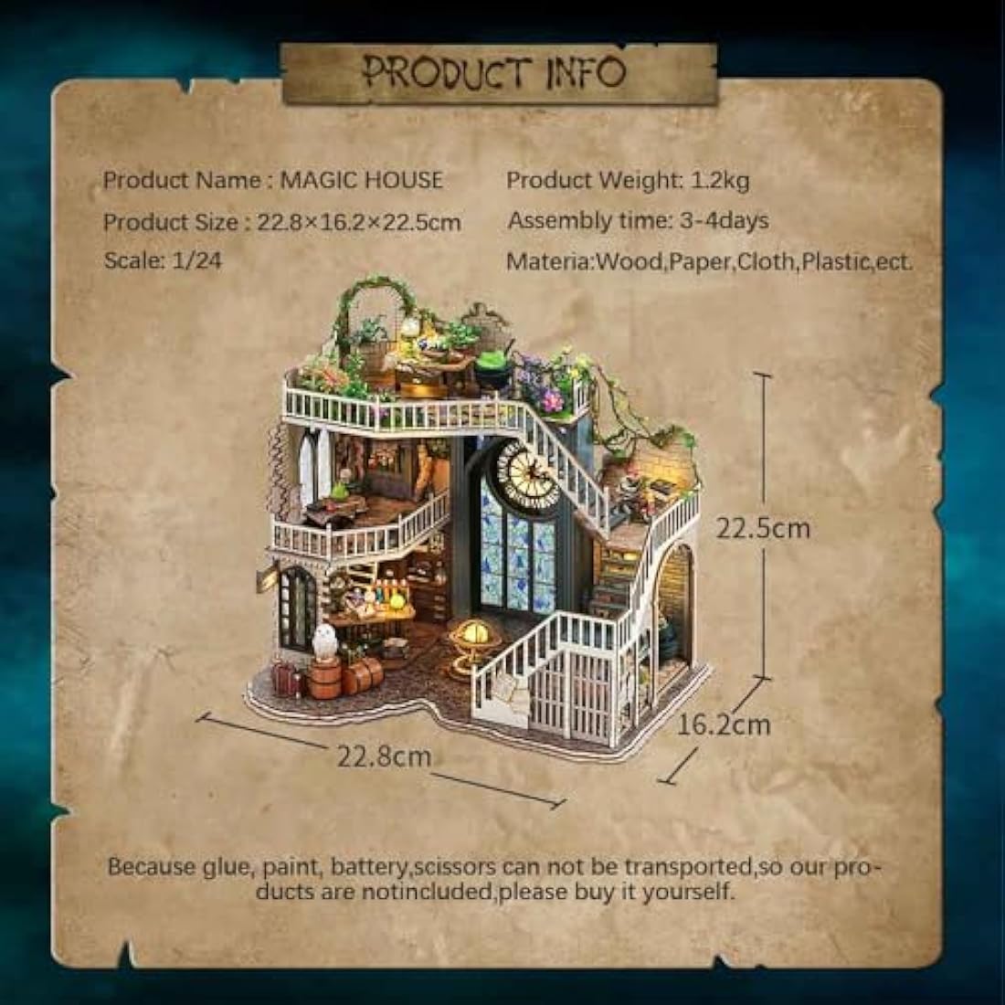 CUTEBEE DIY Miniature House Kit with Furniture, DIY DollHouse Kit Plus Dust Cover 1:24 Scale Creative Room for Christmas,Valentine's Day Gift Idea (LV003)