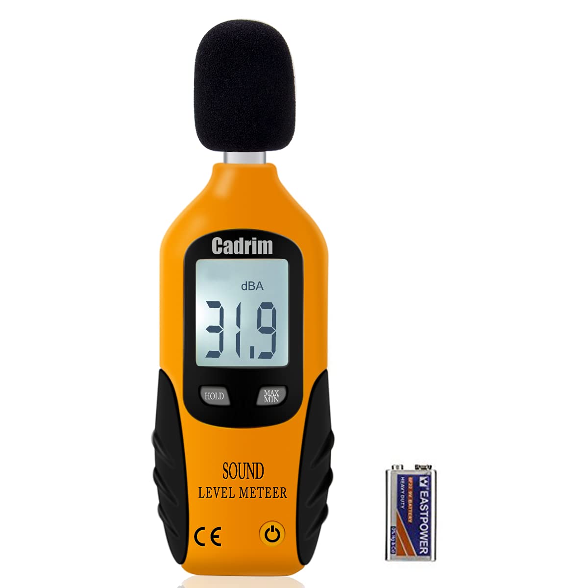 Cadrim Digital Sound Level Meter Portable Sound Meter Data Logger Decibel Noise Meter Tester 30-130dB Auto OFF Alarm Function Max/Min Hold Sound