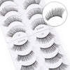 DYAFIN Natural Eyelashes 100% Handmade Lashes Reusable Soft False Eyelashes Lightweight Eye Lashes with Clear Band 3D Fake Eyelashes Long Wispy Eyelashes C Curl Lashes 8 Pairs