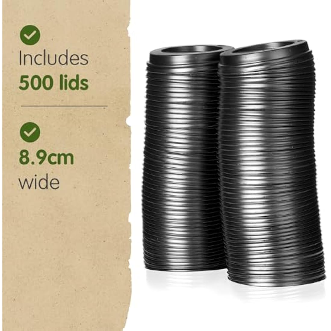 Signature Packaging - Ripple Coffee Cup Lids - 12oz, 16oz (345ml, 473ml) - 500 Pack
