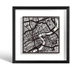 O3 DESIGN STUDIO Shanghai Paper Cut Map framed, Black map, Black frame, 9x9 inches, Gift Boxed, 2 background color, self-changing, Paper Art