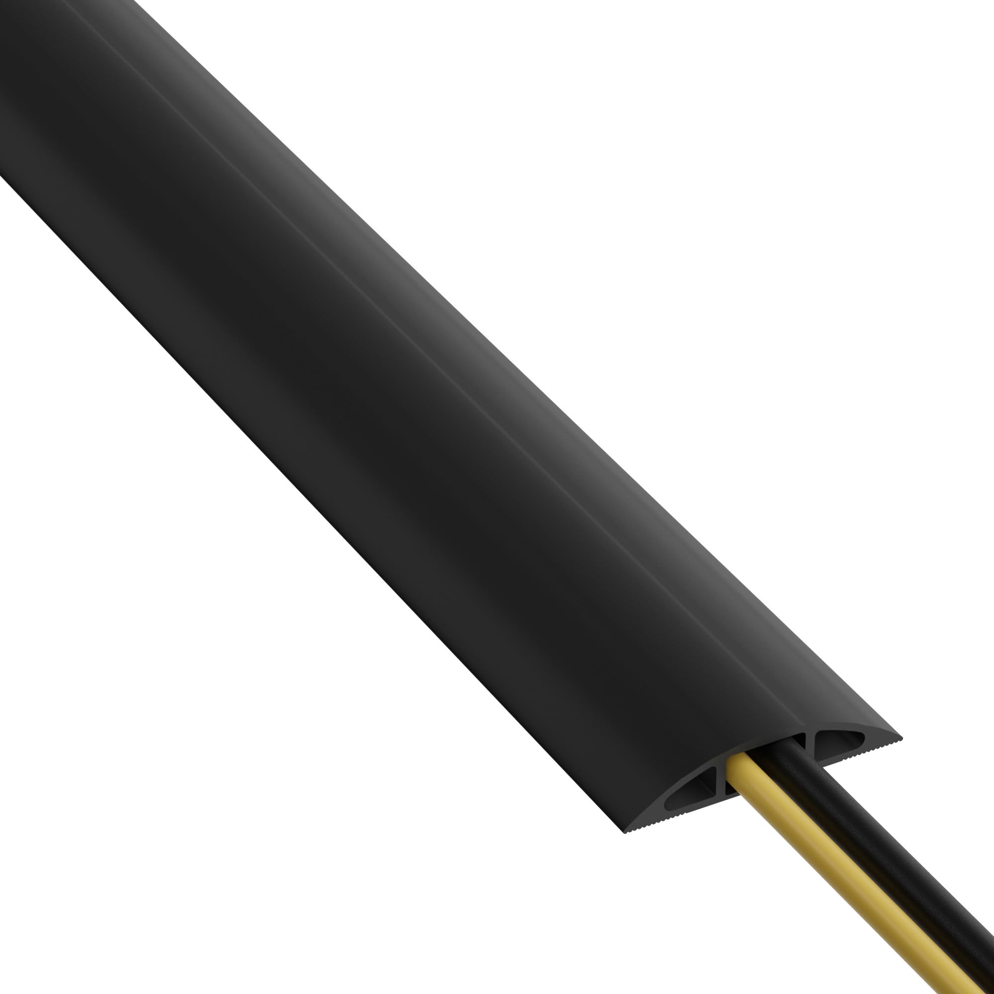 D-Line 4.5m Floor Cable Protector, Wire Cover, Cable Management Solution, Cable Channel to Protect Wires & Prevent Cable Trips - 4.5m Length, Cable