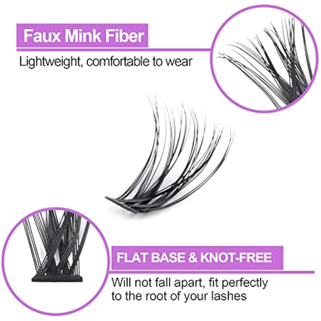 Cluster Eyelash 240pcs 40D 0.07 D Curl 11mm Cluster Eyelashes Extensions, Soft Individual Lashes Natural False Eyelashes Clusters DIY Eyelash Extension At Home (11mm, 40D-D-0.07)