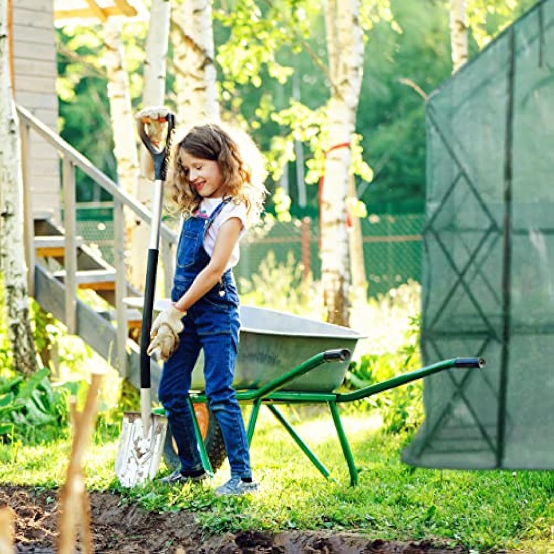 Relaxdays Walk-In Foil Greenhouse, Balcony & Garden, Folding Grow Tent with Shelf, HWD 195x138x72cm, Green