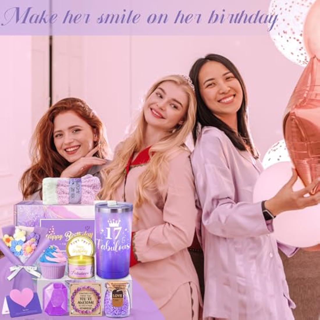 17th Birthday Gifts for Girls, Gifts for 17 Year Old Girls, 17 Year Old Girl Gifts, Gift Ideas for Female Daughter Sister Niece Granddaughter Best Friends, 17th Birthday Decorations
