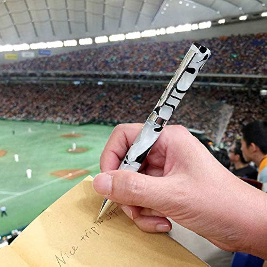 LACHIEVA LUX White Luxury Resin Celluloid Finished Ballpoint Pen for Writing. Nice Ball Pen Set Gift for Women & Men. (White/Black)