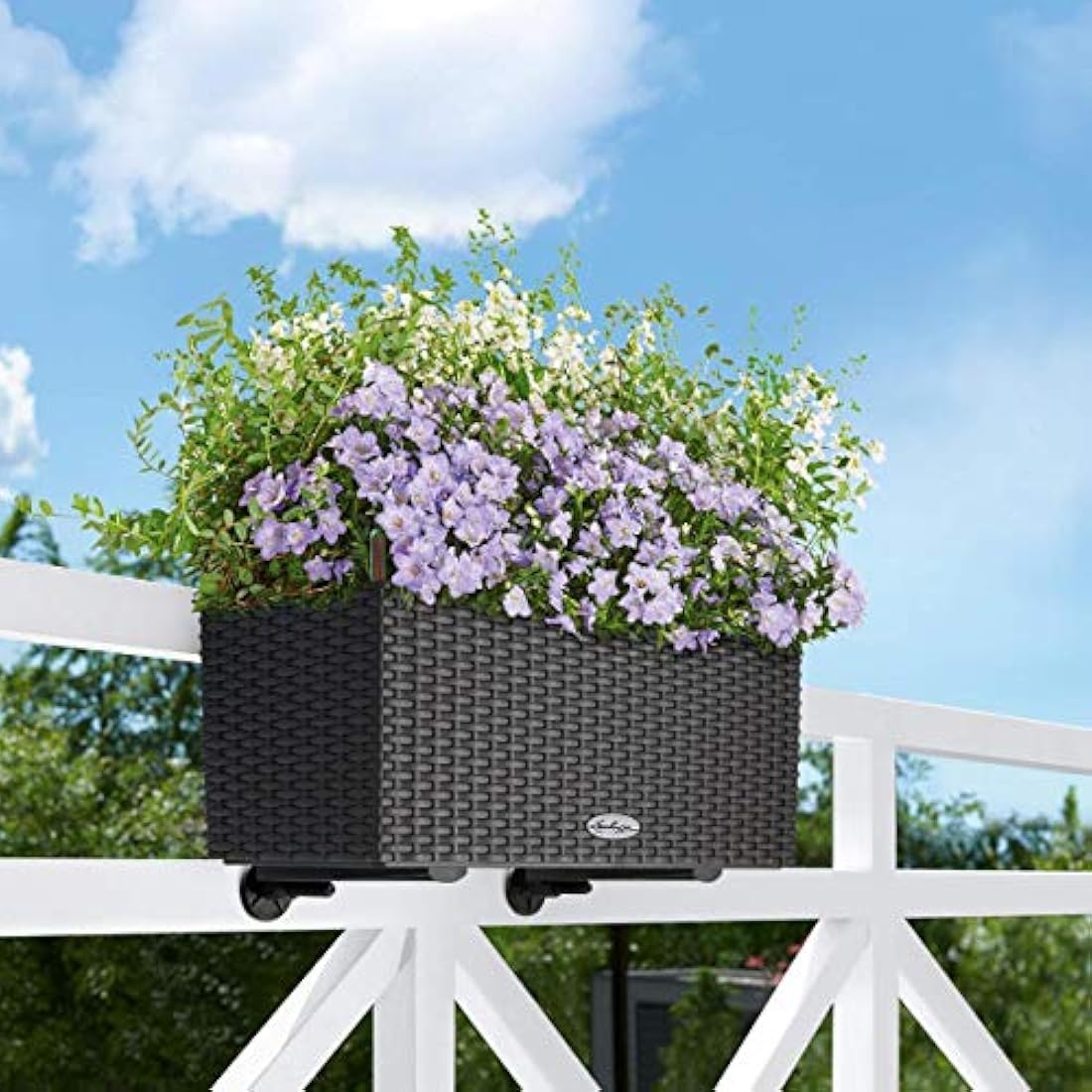 LECHUZA balcony box holder white (1 piece = 1 pair) white 19030