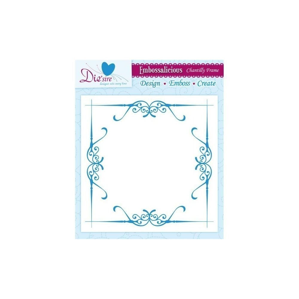 Crafters Companion Chantilly Frame - 8in x 8in Embossalicious Embossing Folder