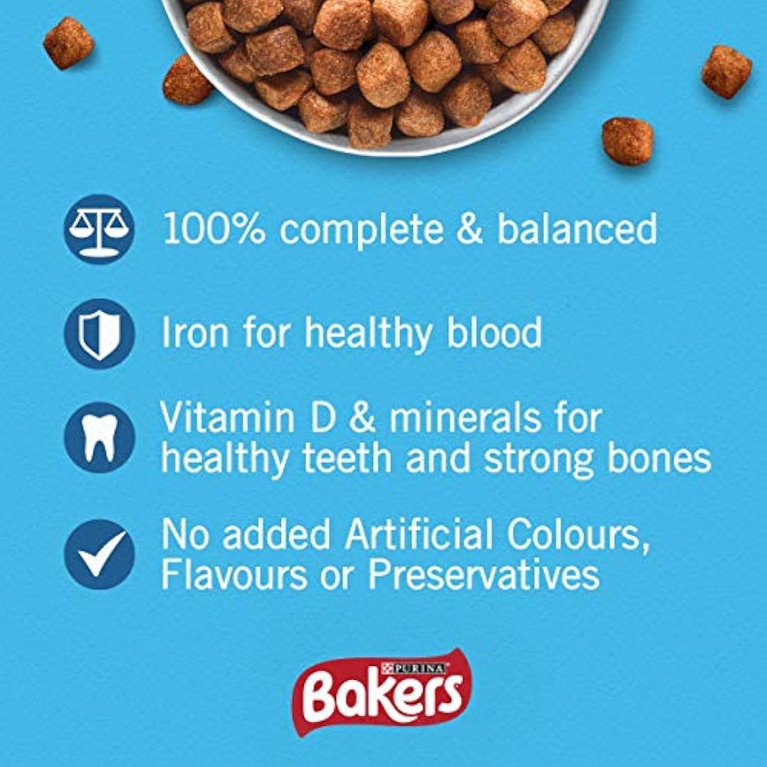 Bakers Meaty Meals Adult Dry Dog Food Beef 1kg (Pack of 4)