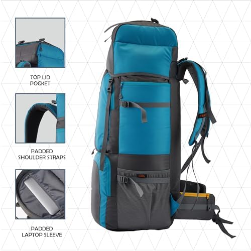TRAWOC STONEX 60 Ltr Travel Backpack Trekking Rucksack bag for Men & Women Travel Bag Hiking Backback, HK001