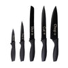 MasterChef Knife Set of 5 Kitchen Knives for Cooking (Paring, Utility, Bread, Carving & Chef Knives), Professional Sharp Stainless Steel, Non Stick