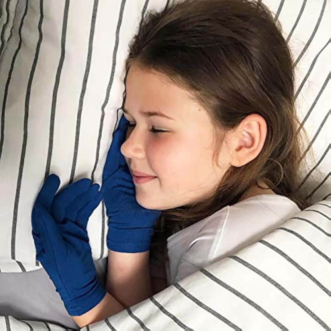 Bamboo Gloves for Eczema, Kids Age 4-6, Dry Hands, Moisturising Gloves for Children Overnight, 3 Pairs