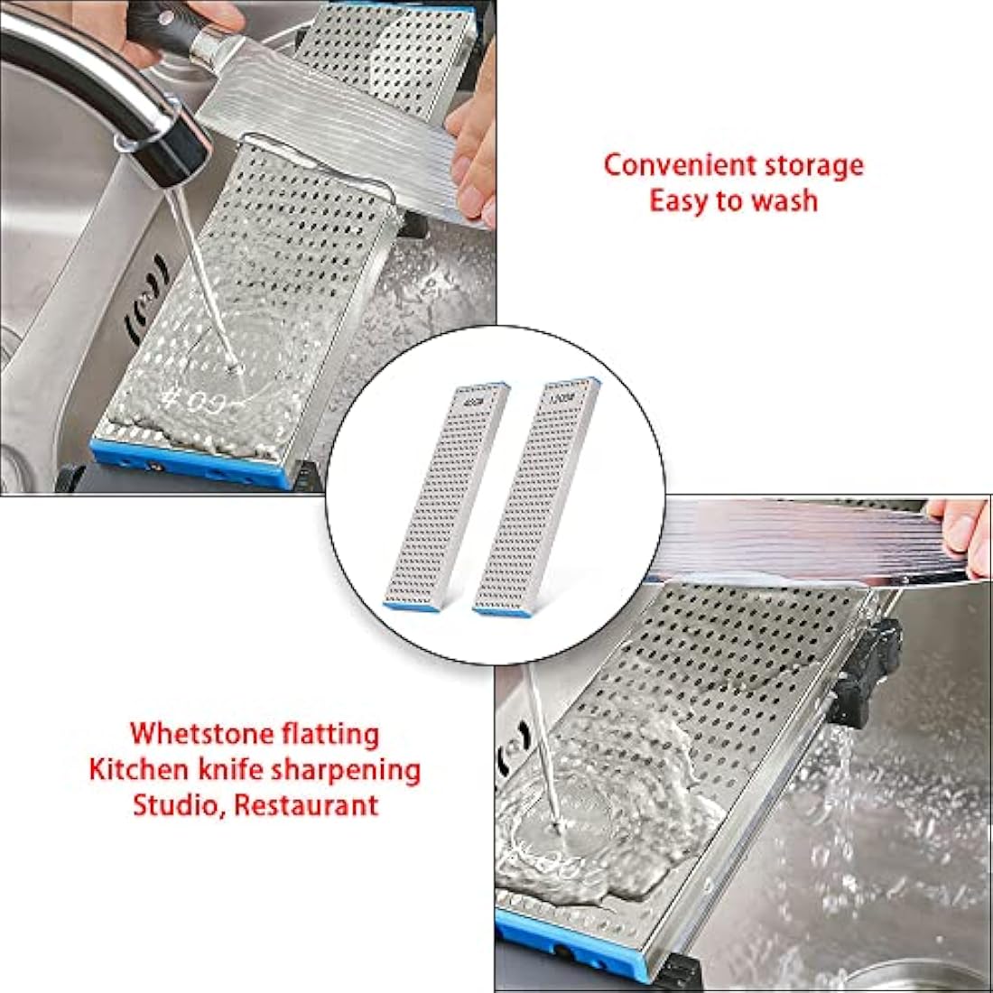 Diamond Flattening Stone Lapping Plate Double-Sided (400&1200) Grit Diamond Sharpening Plate Fixing Stone Flattener