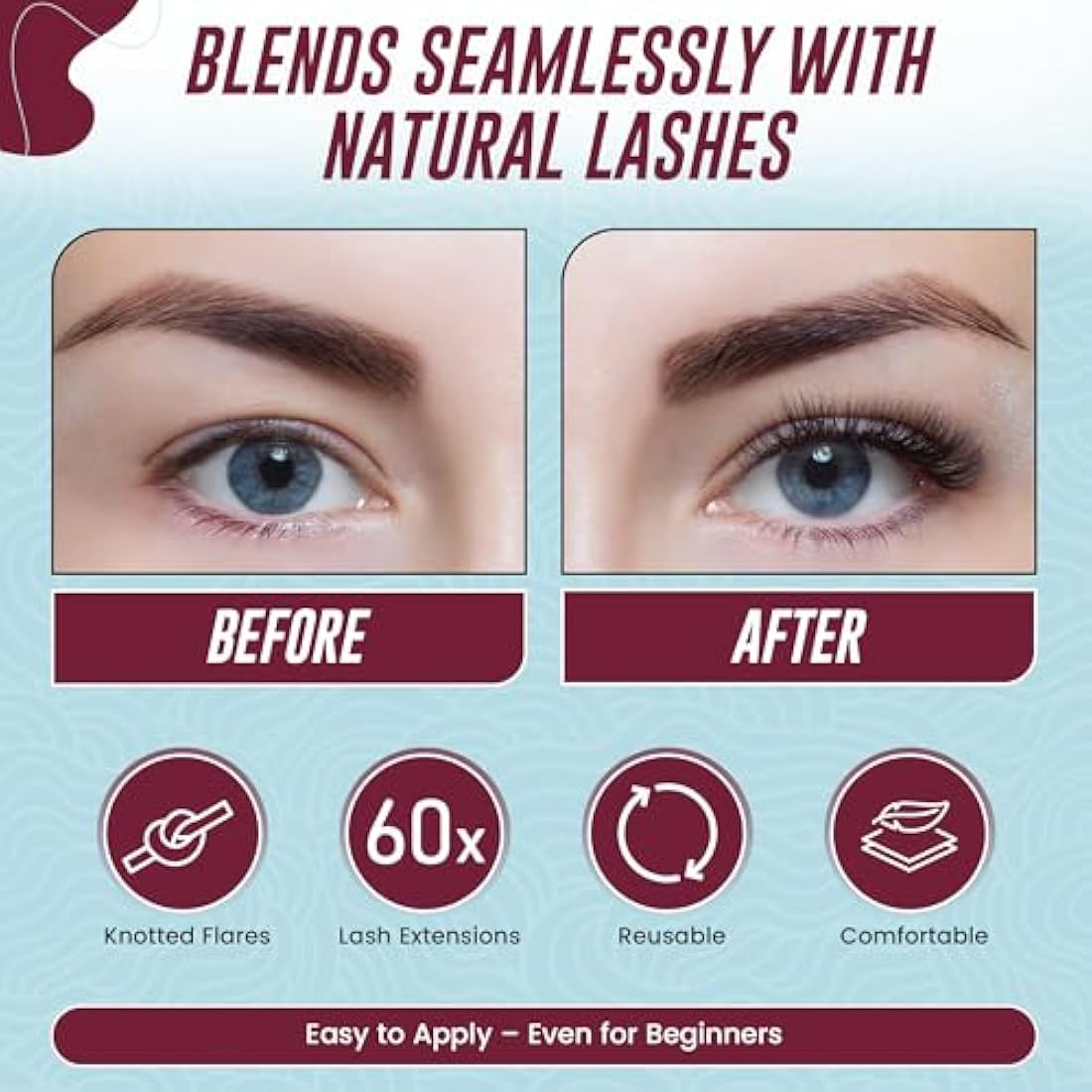 Individual Cluster Eyelashes False Extension | Ultra Thick Knotted Cat Eye Lash Clusters | Lightweight and Waterproof for a Stunning Look (Short 8 mm)