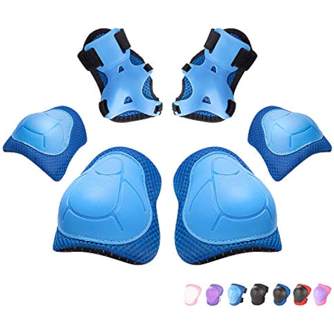 RUNDONG Kids/Youth Knee Pads Elbow Pads Wrist Guards 3 in 1 Protective Gear Set for Child Roller Skates, Cycling, Inline Skating, Scooter Skateboard, BMX Bike, Riding, and Multiple Outdoor Sports