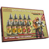 The Army Painter Speedpaint 2.0 Metallics Paint Set, 10 Bottles of Metal Acrylic Contrast Paint in 18ml Incl. 1 Free Basecoating Brush for Miniature Painting, Warhammer & DnD